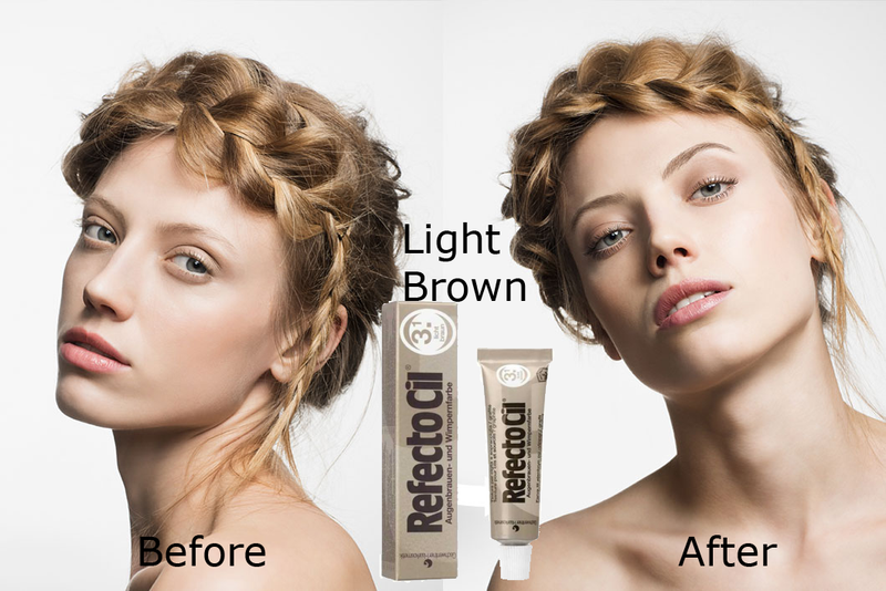 refectocil light brown tint model